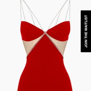 *NWT* beautiful red diamante strap dress from Heiress Beverly Hills